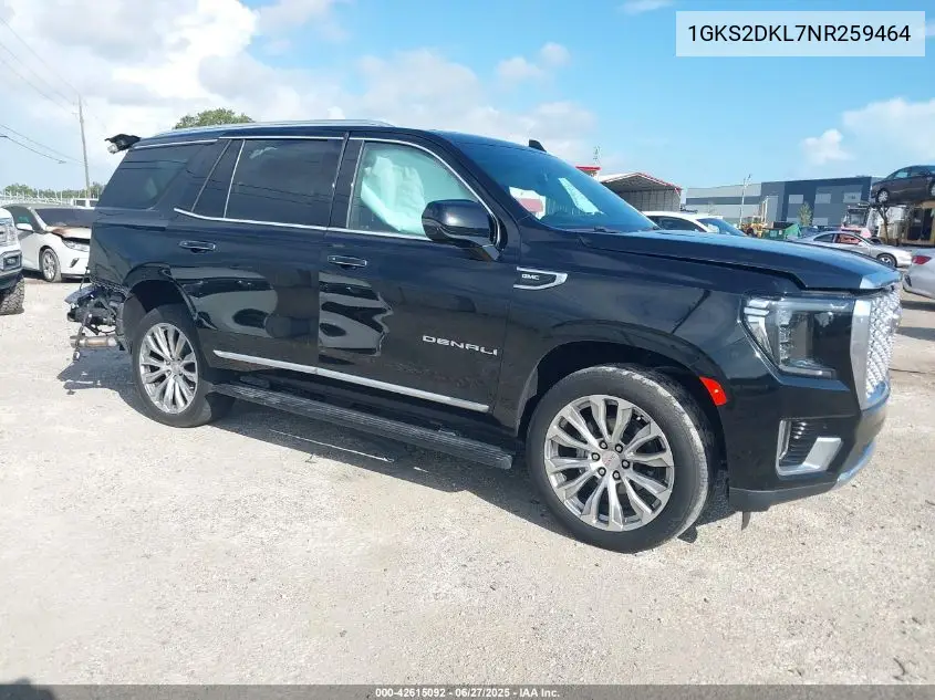 2022 GMC Yukon 4Wd Denali VIN: 1GKS2DKL7NR259464 Lot: 42615092