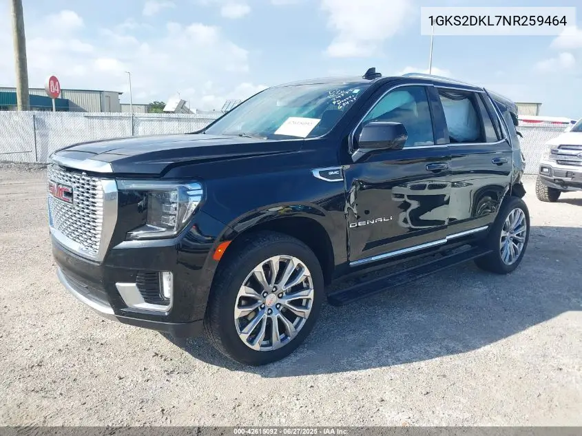 2022 GMC Yukon 4Wd Denali VIN: 1GKS2DKL7NR259464 Lot: 42615092