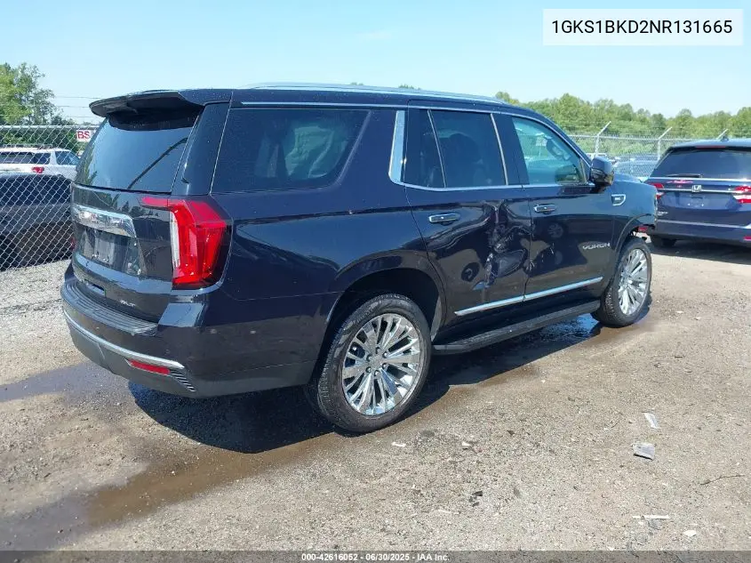 2022 GMC Yukon 2Wd Slt VIN: 1GKS1BKD2NR131665 Lot: 42616052