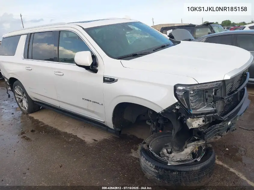 2022 GMC Yukon Xl 2Wd Denali VIN: 1GKS1JKL0NR185158 Lot: 42642612