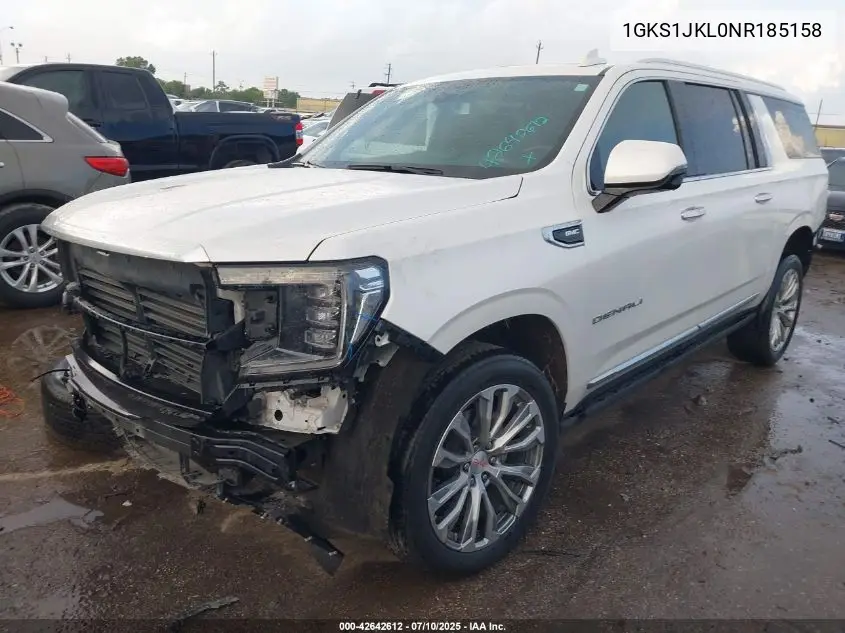 2022 GMC Yukon Xl 2Wd Denali VIN: 1GKS1JKL0NR185158 Lot: 42642612