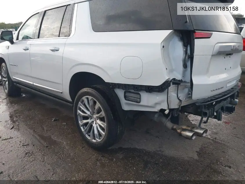 2022 GMC Yukon Xl 2Wd Denali VIN: 1GKS1JKL0NR185158 Lot: 42642612