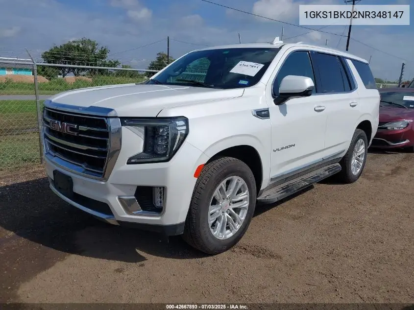 2022 GMC Yukon 2Wd Slt VIN: 1GKS1BKD2NR348147 Lot: 42667893
