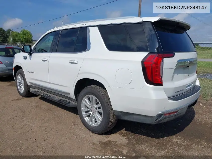 2022 GMC Yukon 2Wd Slt VIN: 1GKS1BKD2NR348147 Lot: 42667893