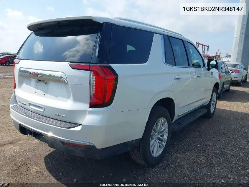 2022 GMC Yukon 2Wd Slt VIN: 1GKS1BKD2NR348147 Lot: 42667893