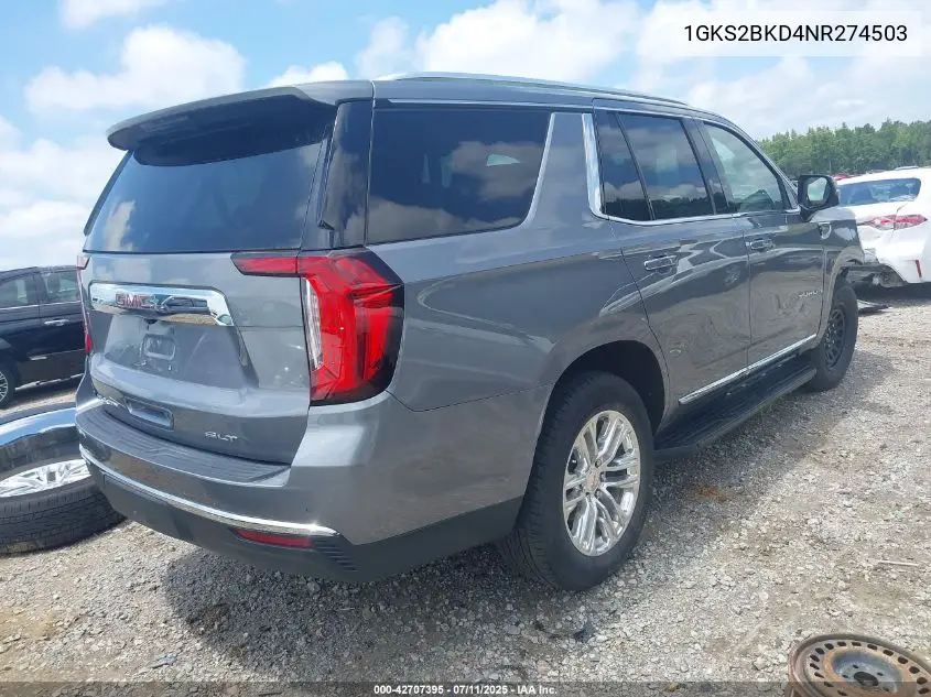 2022 GMC Yukon 4Wd Slt VIN: 1GKS2BKD4NR274503 Lot: 42707395