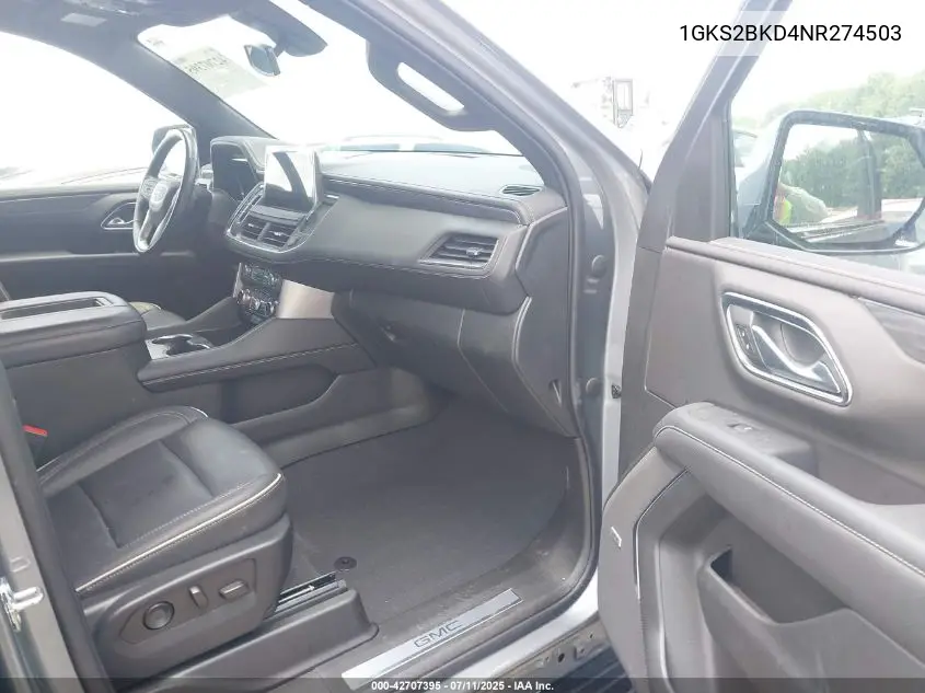 2022 GMC Yukon 4Wd Slt VIN: 1GKS2BKD4NR274503 Lot: 42707395