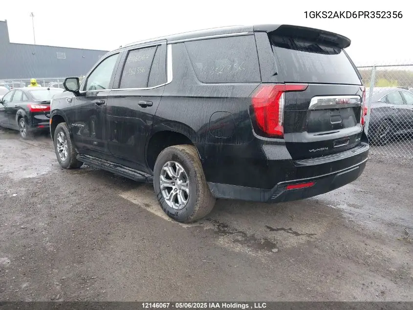 2023 GMC Yukon VIN: 1GKS2AKD6PR352356 Lot: 12146067