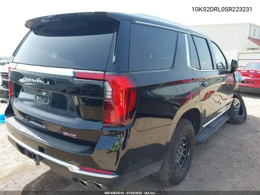 2025 GMC Yukon 4Wd Denali VIN: 1GKS2DRL0SR223231 Lot: 42634310