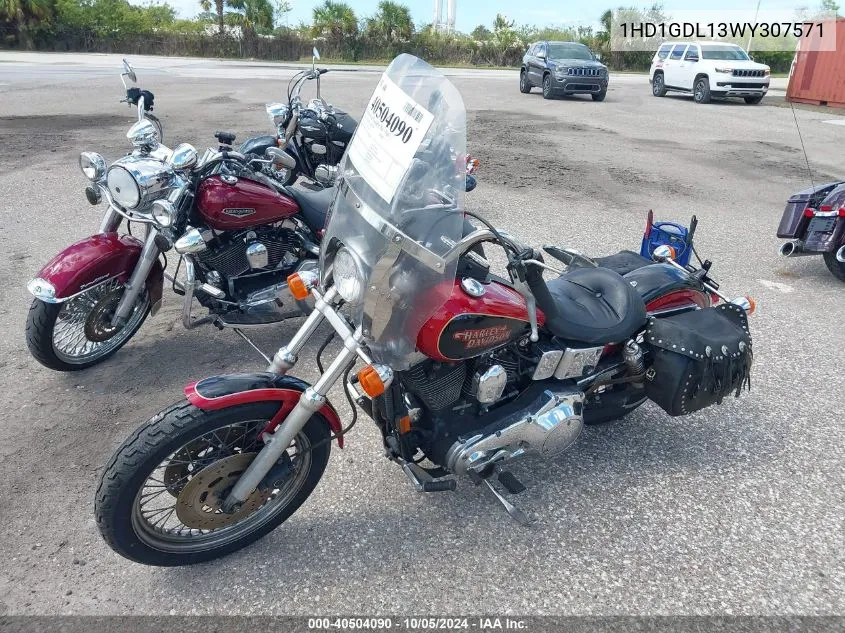 1998 Harley-Davidson Fxdl VIN: 1HD1GDL13WY307571 Lot: 40504090