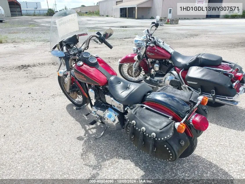 1998 Harley-Davidson Fxdl VIN: 1HD1GDL13WY307571 Lot: 40504090