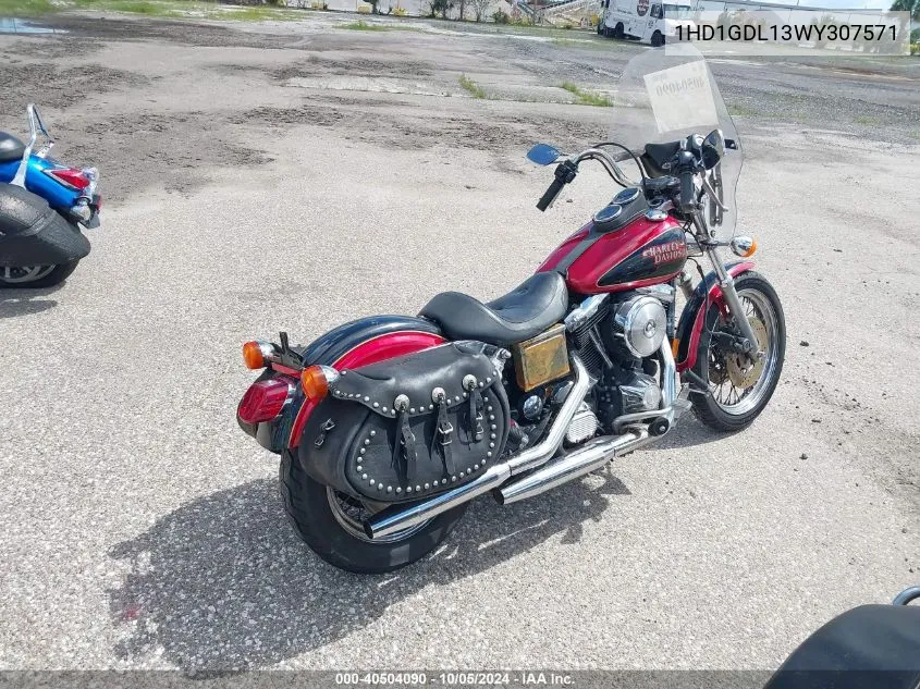 1998 Harley-Davidson Fxdl VIN: 1HD1GDL13WY307571 Lot: 40504090