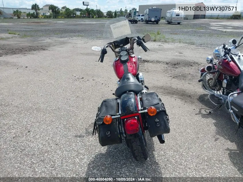 1998 Harley-Davidson Fxdl VIN: 1HD1GDL13WY307571 Lot: 40504090