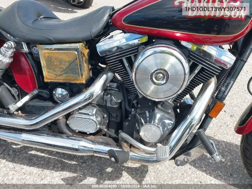 1998 Harley-Davidson Fxdl VIN: 1HD1GDL13WY307571 Lot: 40504090