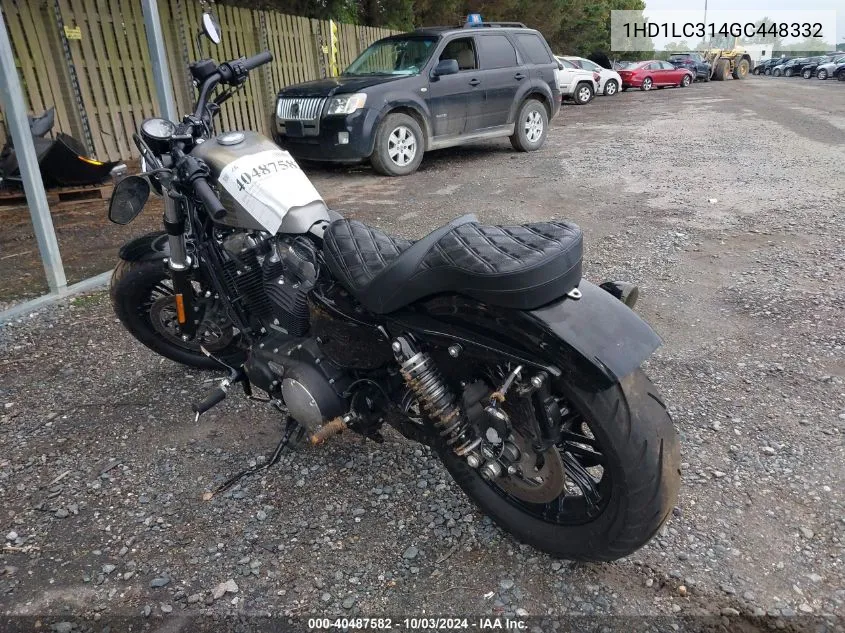 2016 Harley-Davidson Xl1200 Forty-Eight VIN: 1HD1LC314GC448332 Lot: 40487582