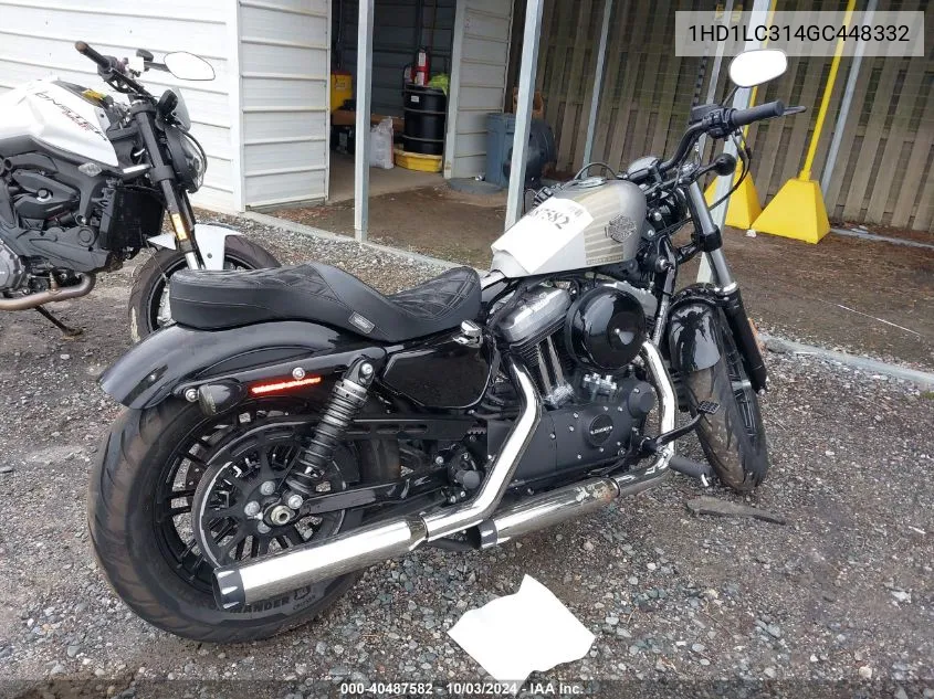 2016 Harley-Davidson Xl1200 Forty-Eight VIN: 1HD1LC314GC448332 Lot: 40487582