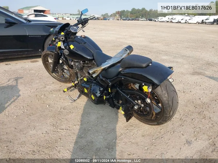 2014 Harley-Davidson Fxsb Breakout VIN: 1HD1BFV18EB017626 Lot: 12095002