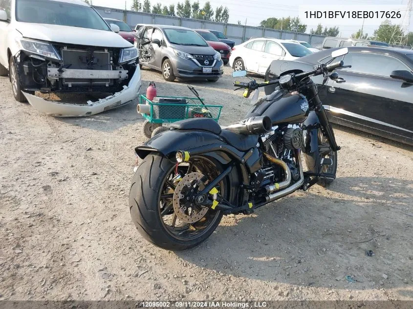 2014 Harley-Davidson Fxsb Breakout VIN: 1HD1BFV18EB017626 Lot: 12095002