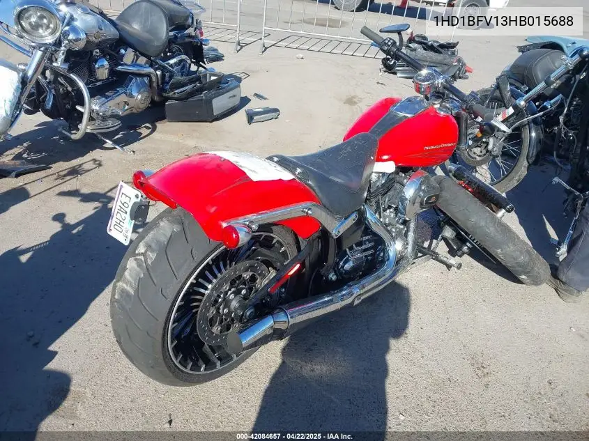 2017 Harley-Davidson Fxsb Breakout VIN: 1HD1BFV13HB015688 Lot: 42084657