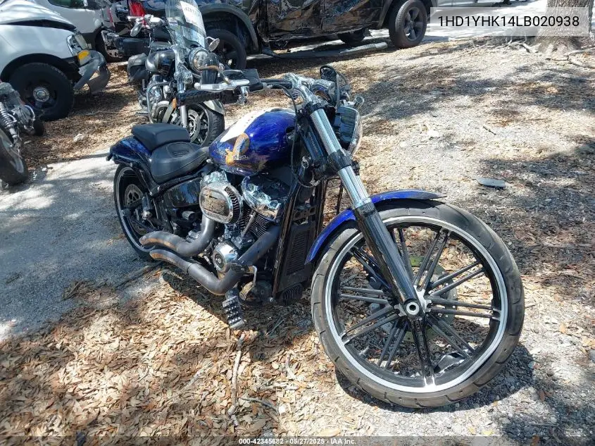 2020 Harley-Davidson Fxbrs VIN: 1HD1YHK14LB020938 Lot: 42345682