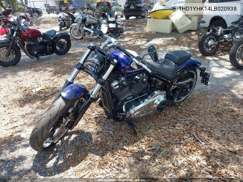 2020 Harley-Davidson Fxbrs VIN: 1HD1YHK14LB020938 Lot: 42345682