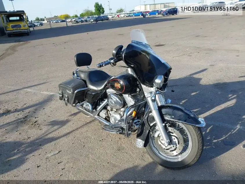 2001 Harley-Davidson Flht VIN: 1HD1DDV151Y651160 Lot: 42212037