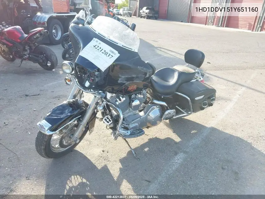 2001 Harley-Davidson Flht VIN: 1HD1DDV151Y651160 Lot: 42212037