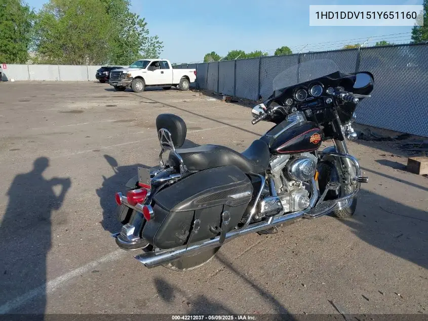2001 Harley-Davidson Flht VIN: 1HD1DDV151Y651160 Lot: 42212037