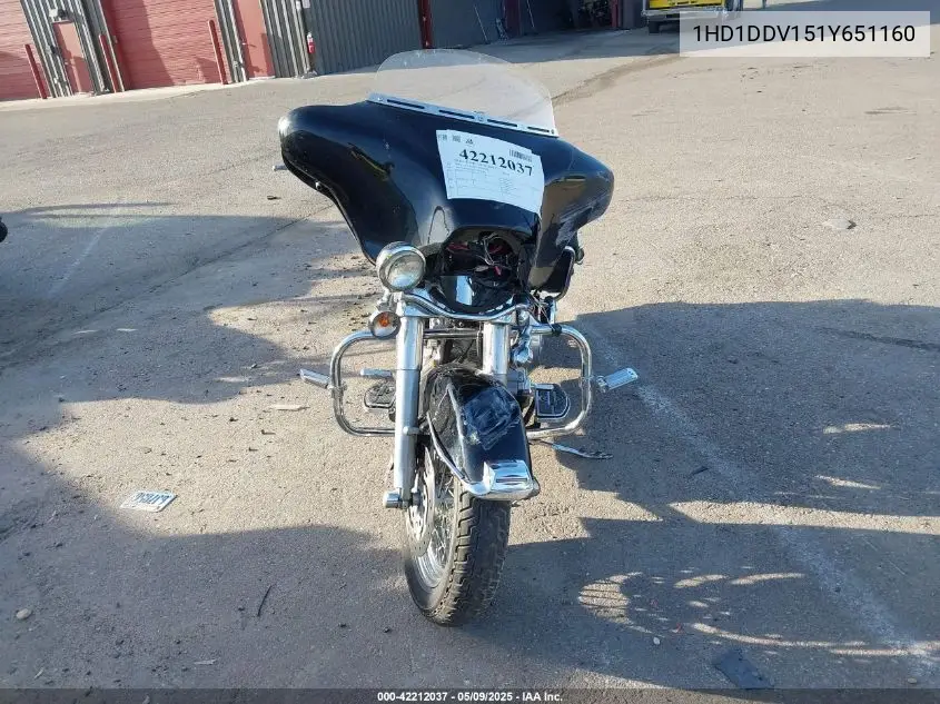 2001 Harley-Davidson Flht VIN: 1HD1DDV151Y651160 Lot: 42212037