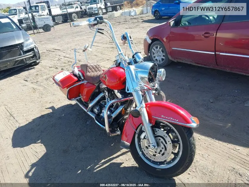 2002 Harley-Davidson Flht VIN: 1HD1FWW312Y657867 Lot: 42532227