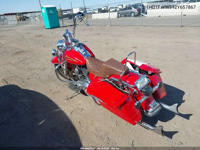 2002 Harley-Davidson Flht VIN: 1HD1FWW312Y657867 Lot: 42532227