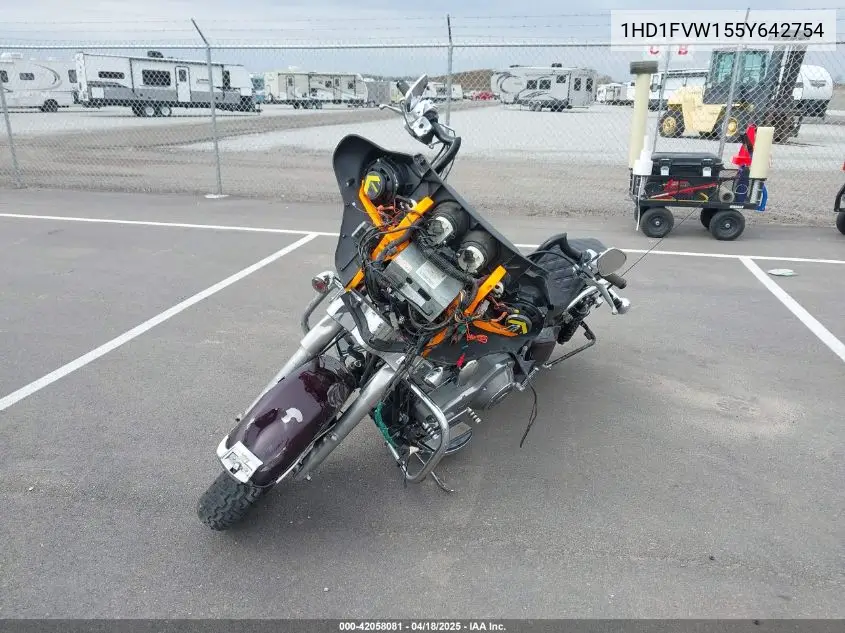 2005 Harley-Davidson Flhti VIN: 1HD1FVW155Y642754 Lot: 42058081
