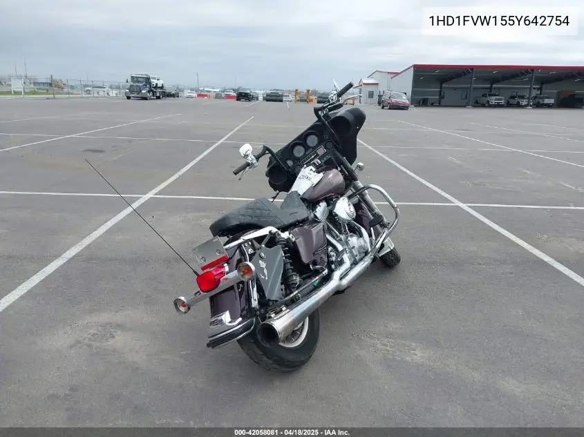 2005 Harley-Davidson Flhti VIN: 1HD1FVW155Y642754 Lot: 42058081