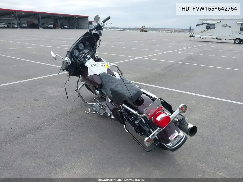 2005 Harley-Davidson Flhti VIN: 1HD1FVW155Y642754 Lot: 42058081