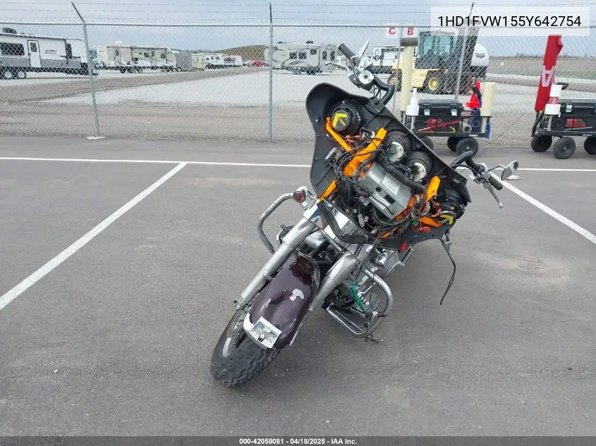 2005 Harley-Davidson Flhti VIN: 1HD1FVW155Y642754 Lot: 42058081