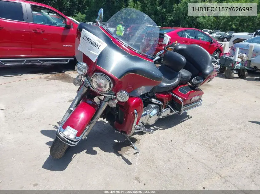 2007 Harley-Davidson Flhtcui VIN: 1HD1FC4157Y626998 Lot: 42570031