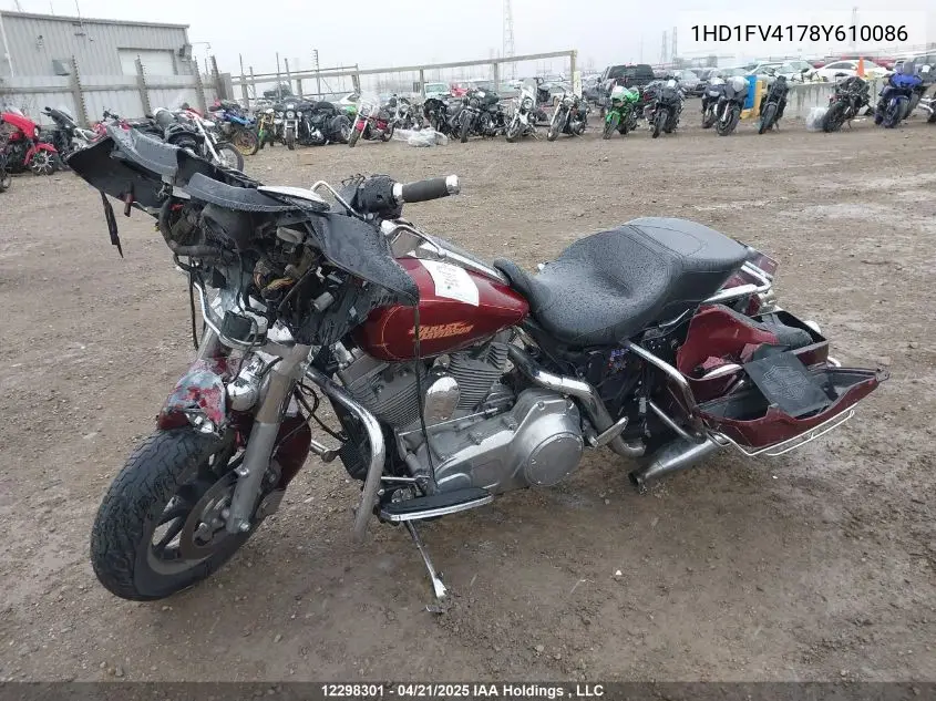 2008 Harley-Davidson Flht VIN: 1HD1FV4178Y610086 Lot: 12298301