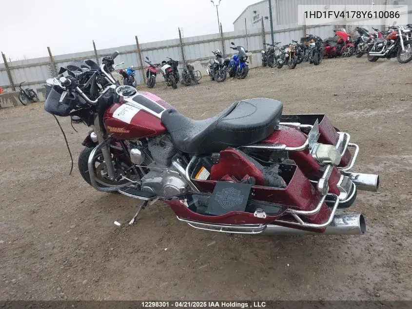 2008 Harley-Davidson Flht VIN: 1HD1FV4178Y610086 Lot: 12298301