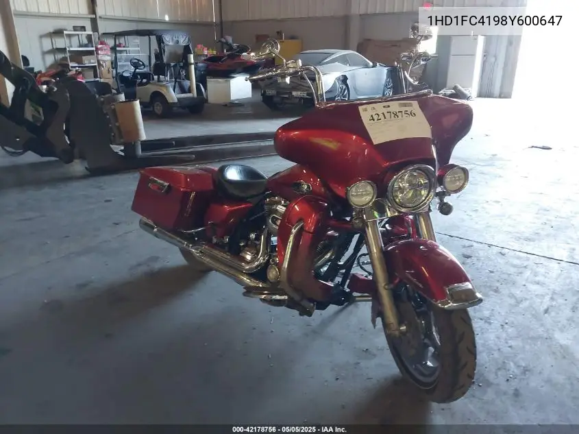 2008 Harley-Davidson Flhtcui VIN: 1HD1FC4198Y600647 Lot: 42178756