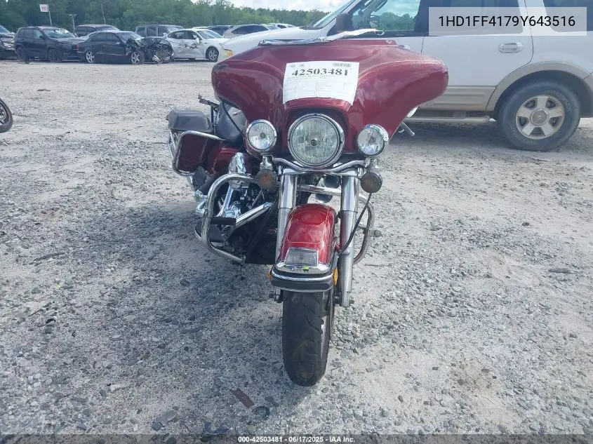 2009 Harley-Davidson Flhtc VIN: 1HD1FF4179Y643516 Lot: 42503481