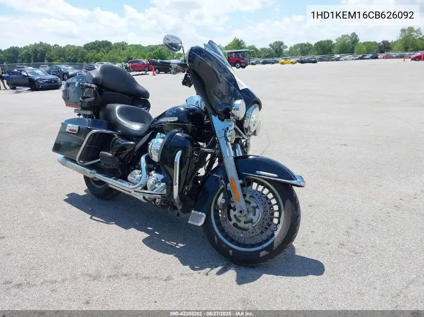 2012 Harley-Davidson Flhtk Electra Glide Ultra Ltd VIN: 1HD1KEM16CB626092 Lot: 42385382