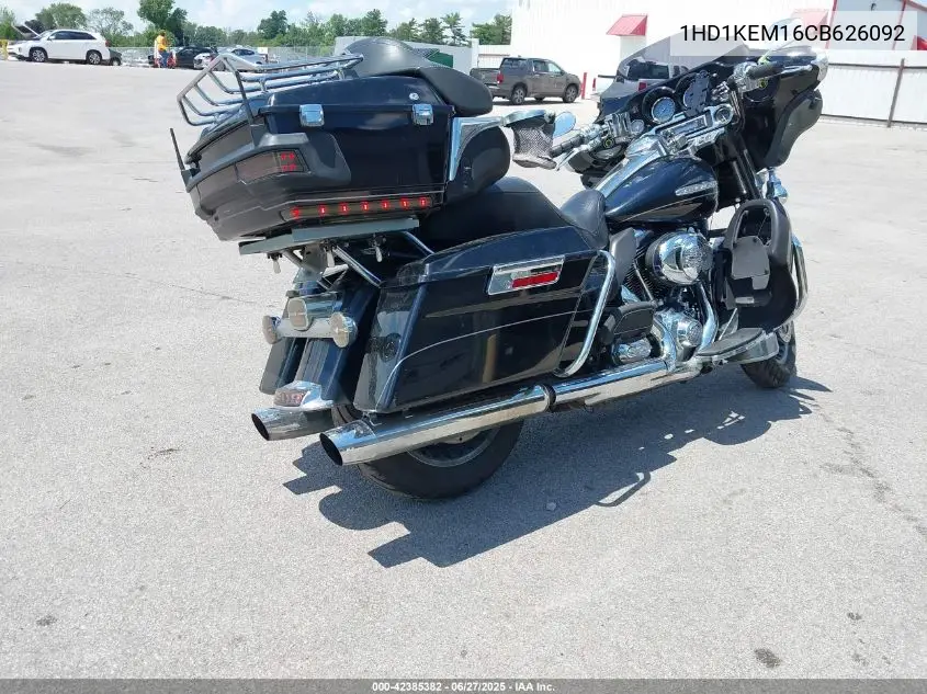 2012 Harley-Davidson Flhtk Electra Glide Ultra Ltd VIN: 1HD1KEM16CB626092 Lot: 42385382