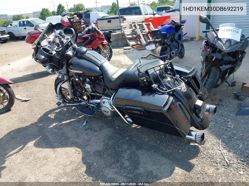 2013 Harley-Davidson Flhtk Electra Glide Ultra Ltd VIN: 1HD1KEM30DB692219 Lot: 42476654