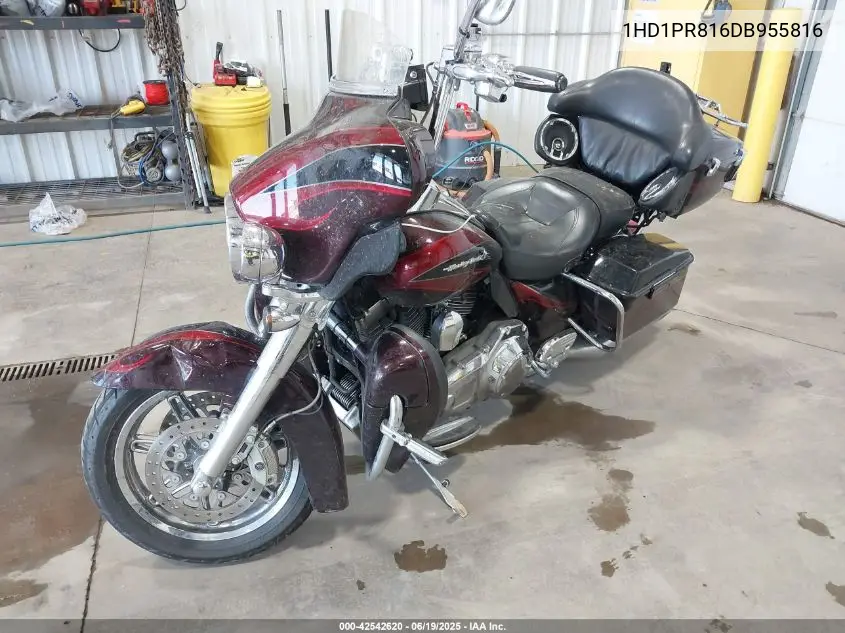 2013 Harley-Davidson Flhtcuse Cvo Ultra Cls Electra Gld VIN: 1HD1PR816DB955816 Lot: 42542620