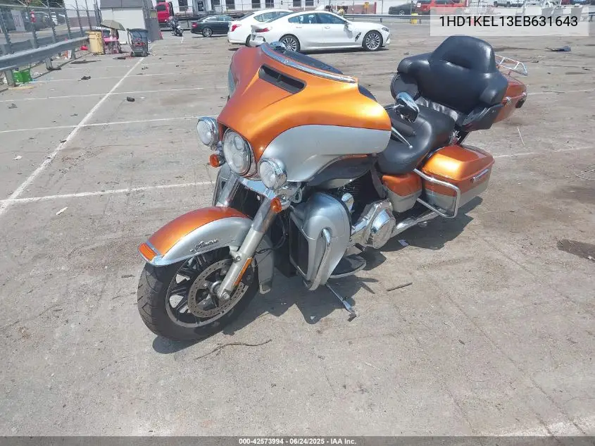 2014 Harley-Davidson Flhtk Electra Glide Ultra Ltd VIN: 1HD1KEL13EB631643 Lot: 42573994