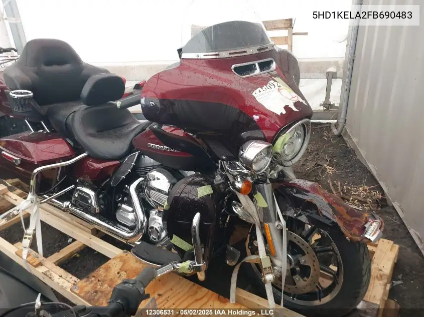 2015 Harley-Davidson Flhtk Ultra Limited VIN: 5HD1KELA2FB690483 Lot: 12306531
