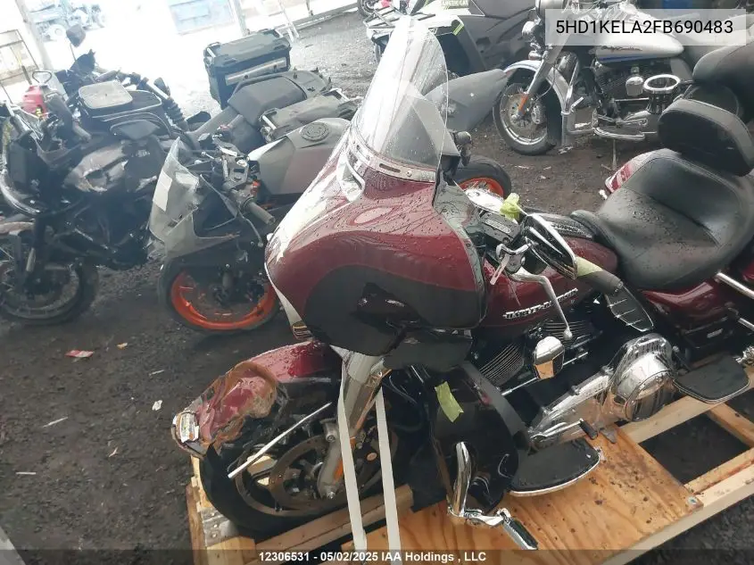 2015 Harley-Davidson Flhtk Ultra Limited VIN: 5HD1KELA2FB690483 Lot: 12306531