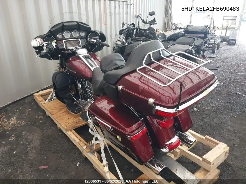 2015 Harley-Davidson Flhtk Ultra Limited VIN: 5HD1KELA2FB690483 Lot: 12306531