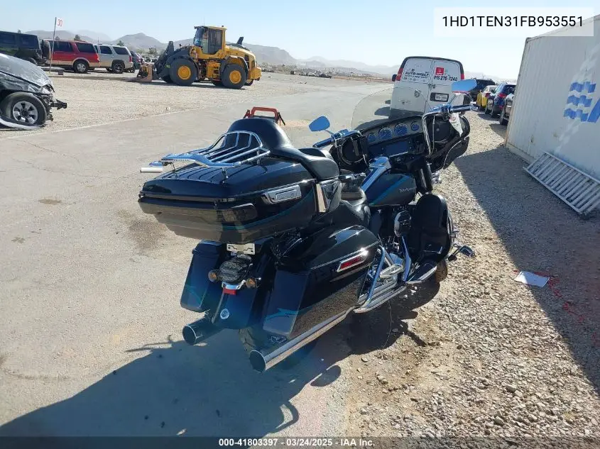 2015 Harley-Davidson Flhtkse Cvo Limited VIN: 1HD1TEN31FB953551 Lot: 41803397