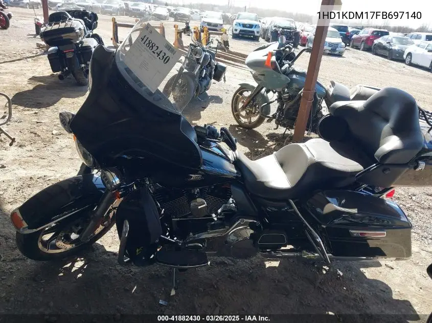 2015 Harley-Davidson Flhtcul Ultra Classic Low VIN: 1HD1KDM17FB697140 Lot: 41882430